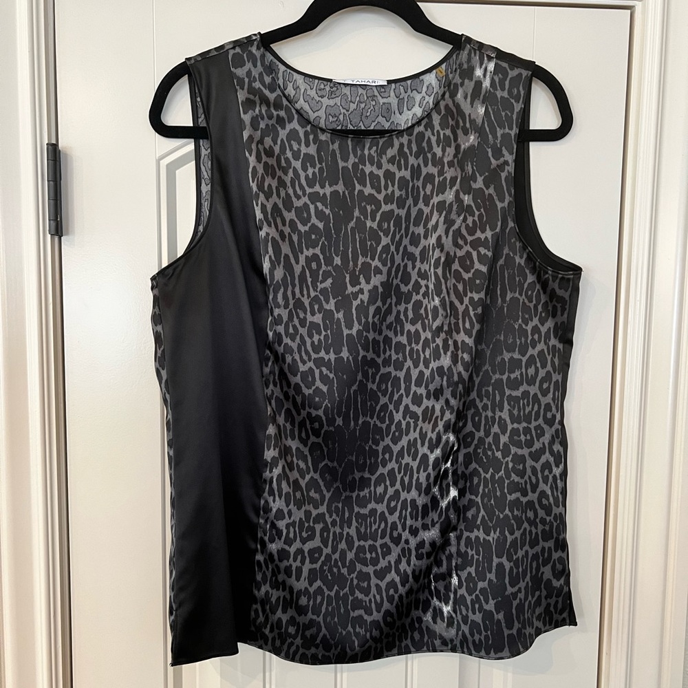 Tahari satin top
